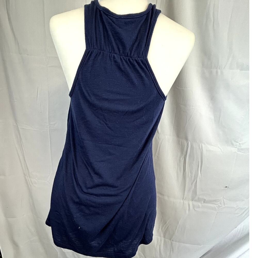 SKU2463 Vanity Essentials Women's Medium Navy Blue Sequin Chevron Racerback